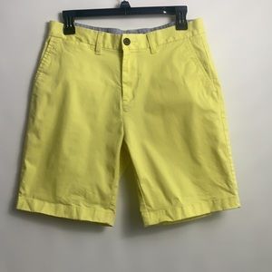 tommy hilfiger yellow cotton shorts